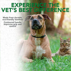 Person grooming a cat with Vet's Best bamboo flea comb