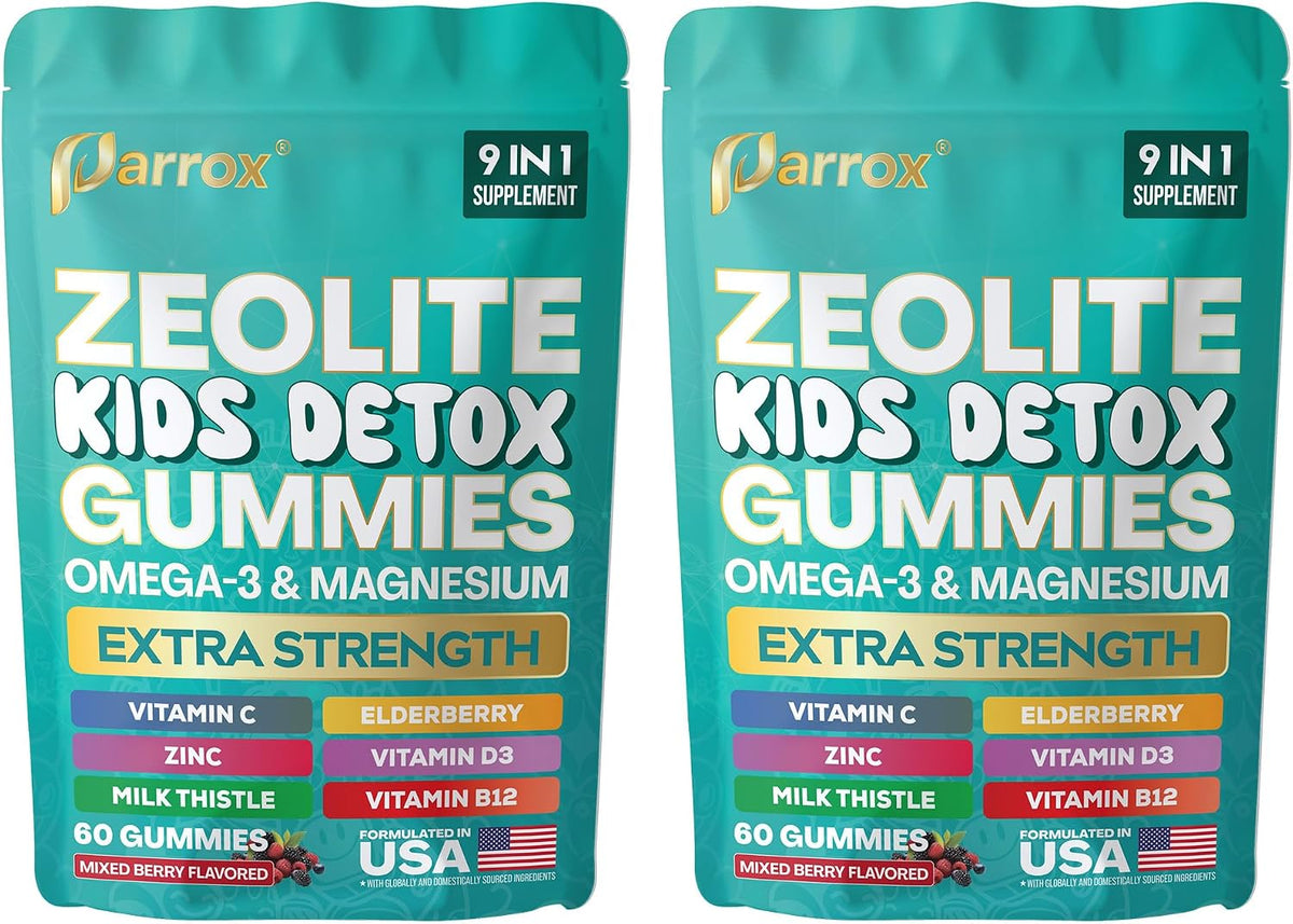 Zeolite Kids Detox Gummies, 9-in-1 Sugar-Free, Berry, 60 Gummies - Image 11