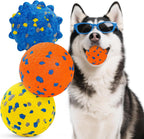 HIPPIH Indestructible Squeaky Dog Toys, Interactive Dog Balls 2 Pack, Chew Toys for Aggressive Chewers, Natural Rubber Puppy Toy for Large/Medium Dogs, Tough Puppy Teething Toy, Relieve Anxiety - Image 9