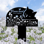 HEGANITS sleeping cat memorial headstone placed on indoor remembrance shelf