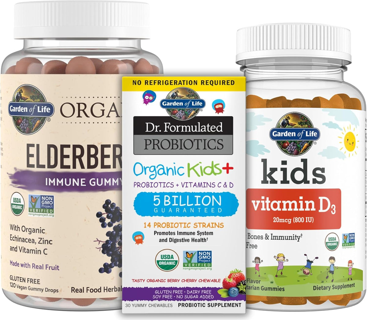 Garden of Life Dr. Formulated Kids+ Probiotics, Shelf Stable, Berry Cherry - Image 14