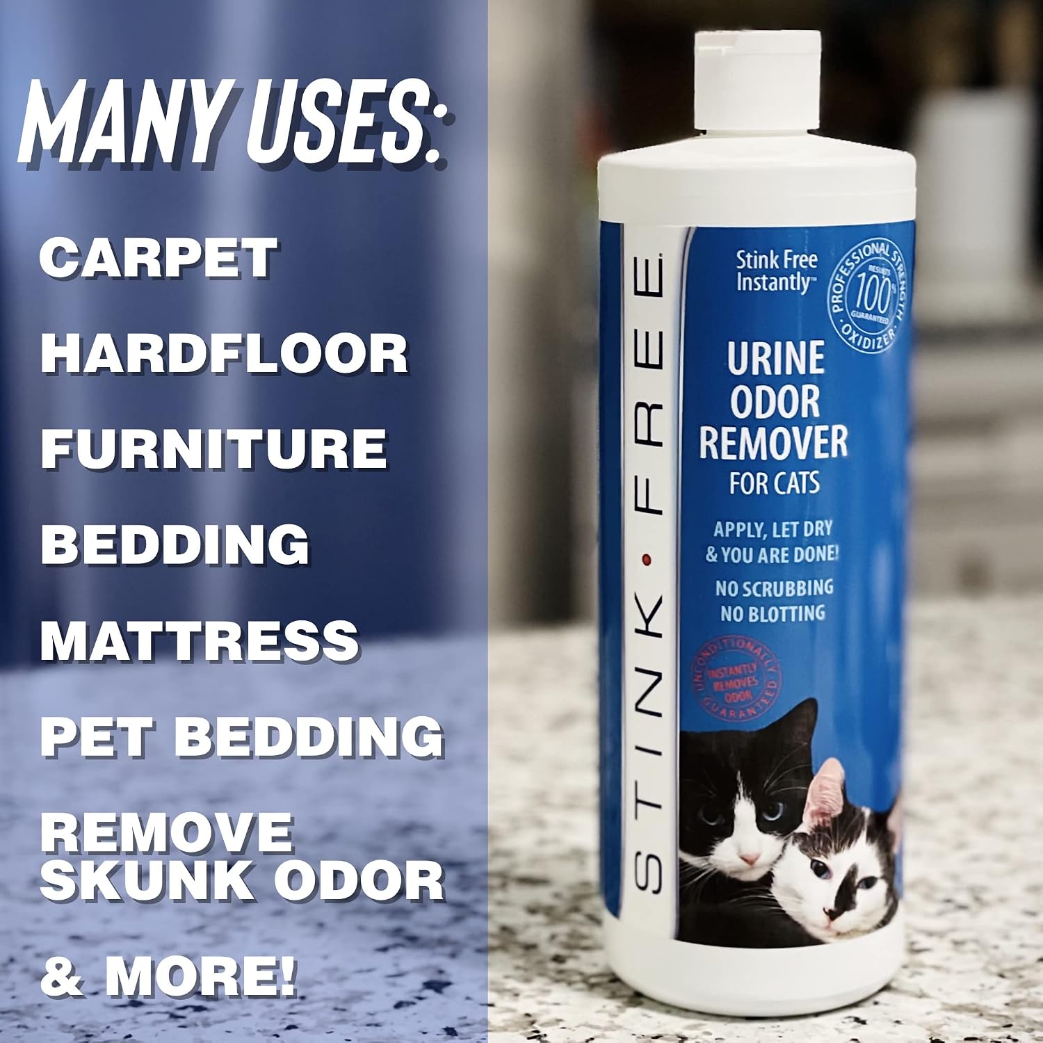 Stink Free non enzyme oxidation formula cleaner for rugs and upholstery