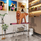 Folded Epikoib dog grooming table storage view