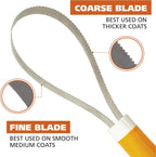 Wahl shedding blade coarse and fine serrated teeth detail