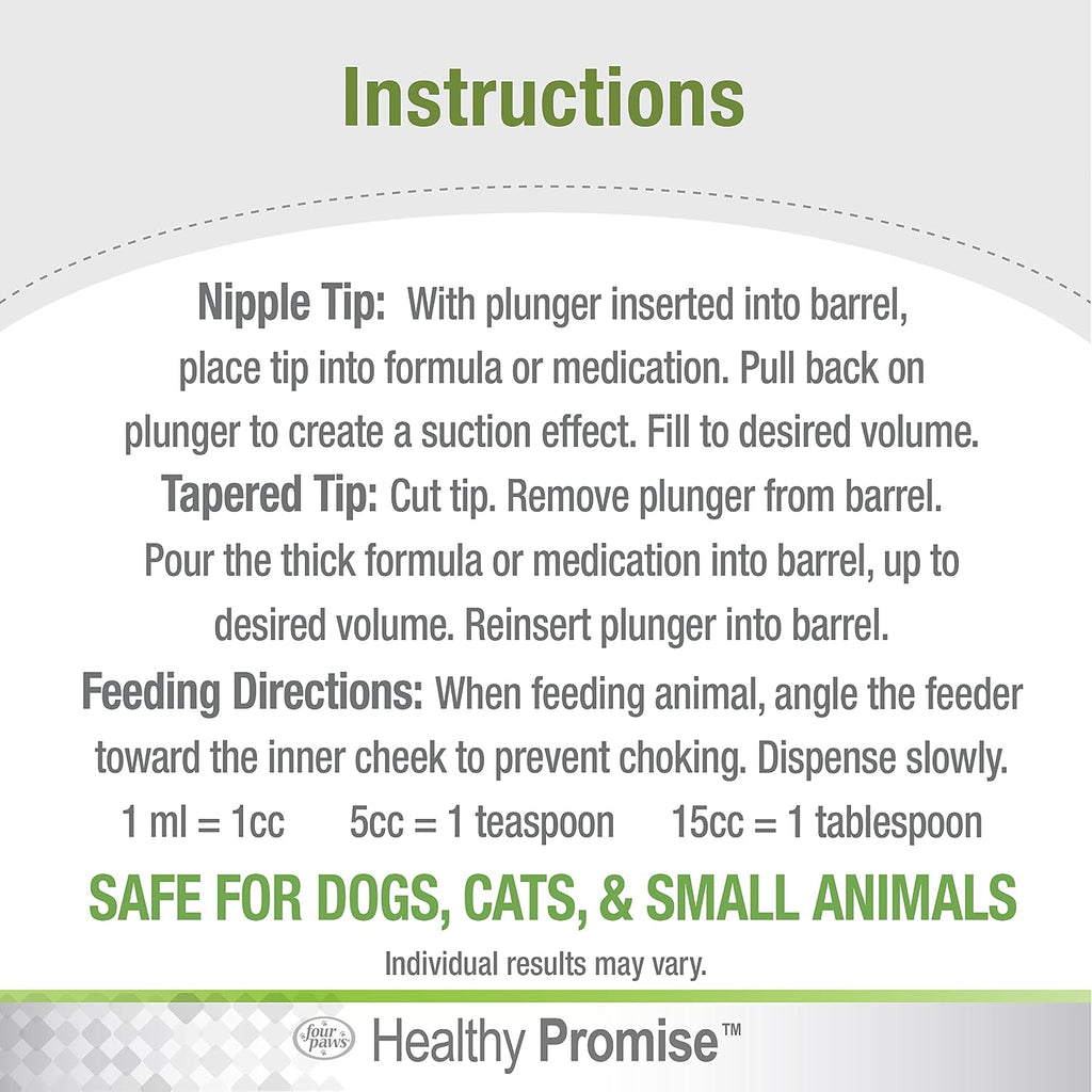Close-up of the nipple tip on the Four Paws oral syringe for thin liquids