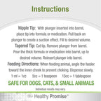 Close-up of the nipple tip on the Four Paws oral syringe for thin liquids