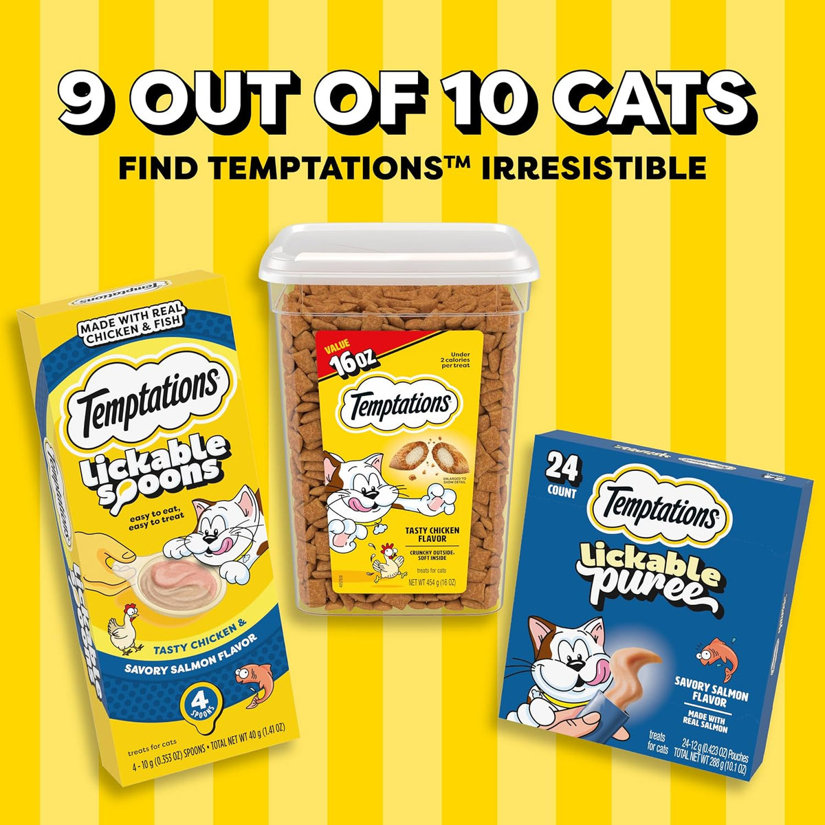 Temptations Wacky Blasts Cat Treats, Cluckin' Bacon Flavor, 16 oz - Image 6