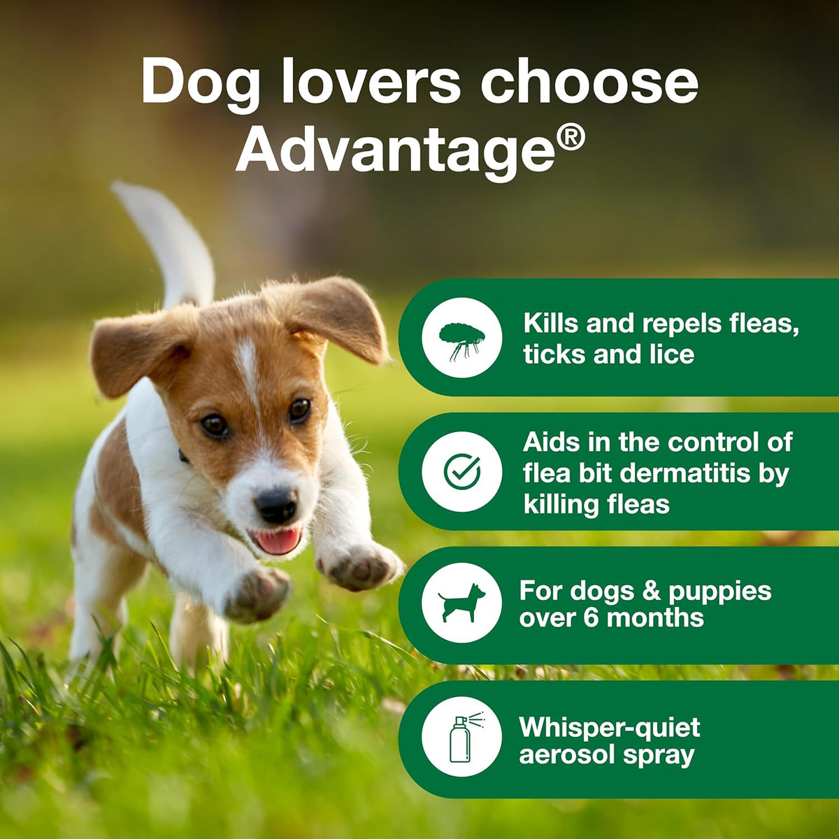 Advantage flea and tick spray for dogs 15 fluid ounce packaging