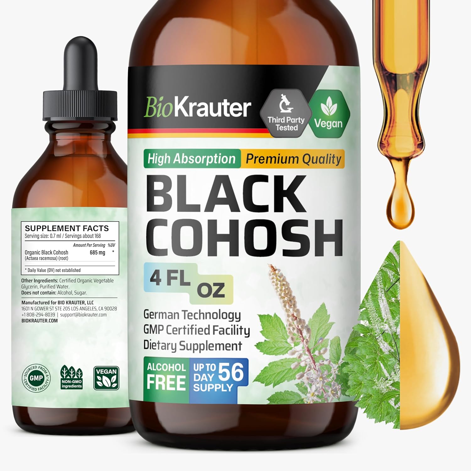 Bio Krauter Black Cohosh menopause supplement front view