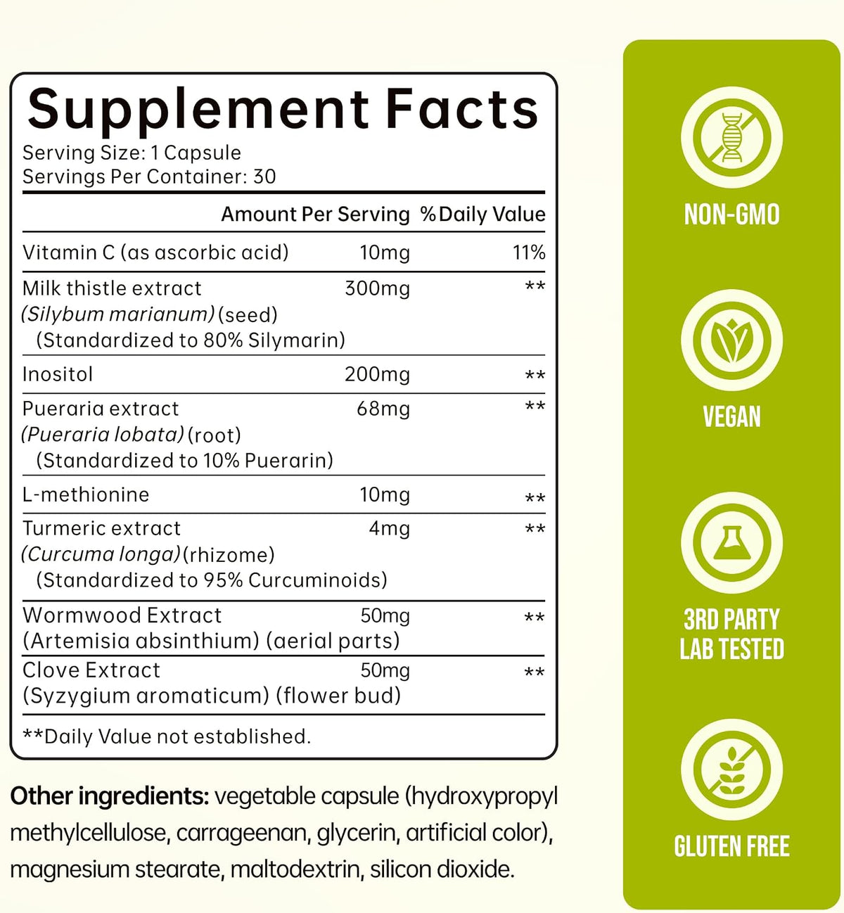 Uvola Milk Thistle Synbiotic Formula - Vegan - 60 Capsules - Image 3