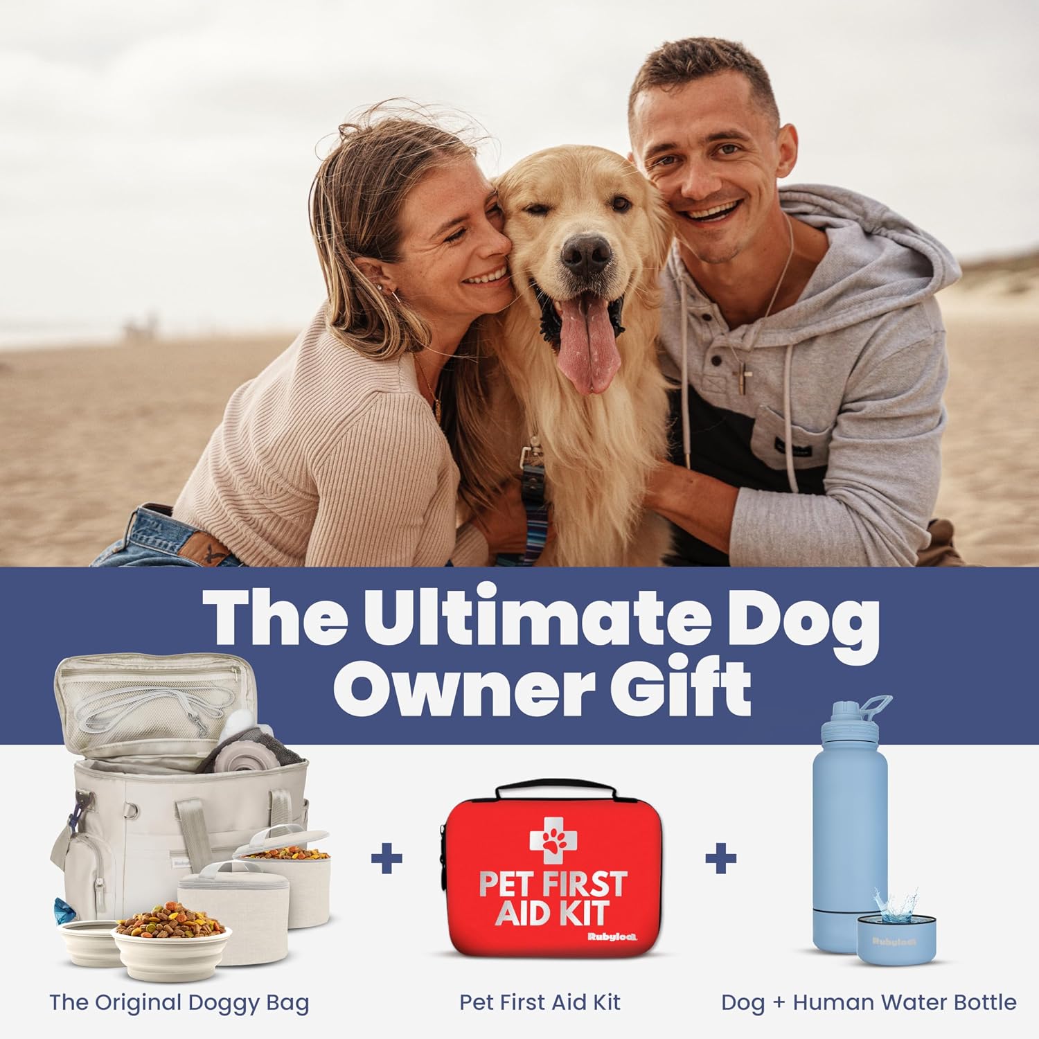 Spacious interior compartment of Rubyloo dog organizer bag with removable divider