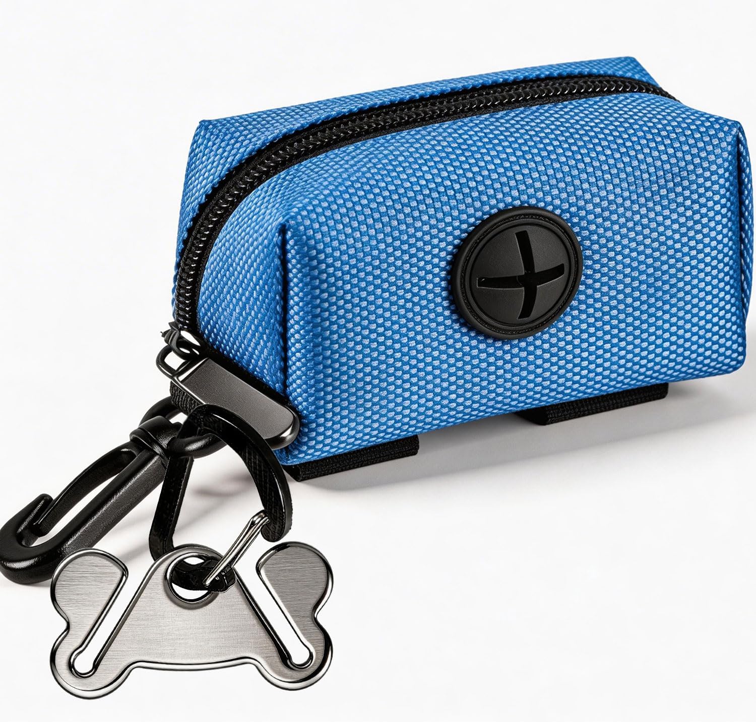 Dog Waste Bag Dispenser Pet Poop Bags Holder for Doggie Waste Bags Dispensers Soft Fabric Zipper Small Doggy Puppy Pouch for Leash Accessory Attachment with Carrier,Black - Image 11