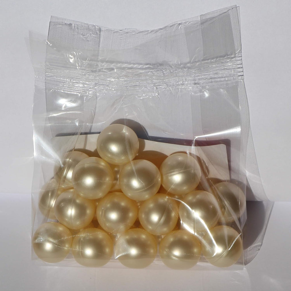 Skleer White Pearl bath oil beads front view
