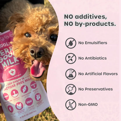 Choolip pet milk ingredients list highlighting omega 3 coq10 and taurine