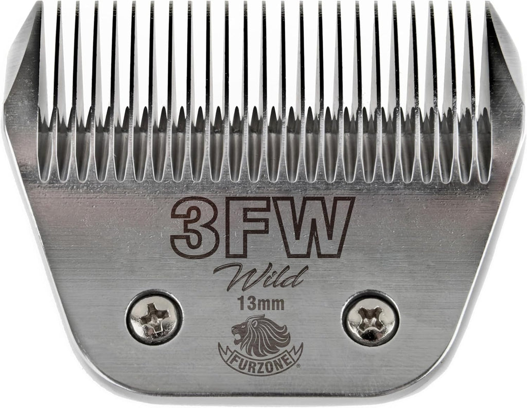 Furzone 30W wide pet grooming clipper blade showing back hinge attachment