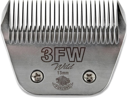 Furzone 30W wide pet grooming clipper blade showing back hinge attachment