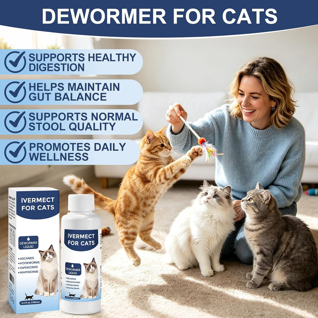AETHER 3.4 fluid ounce kitten dewormer fluid with dosing instructions
