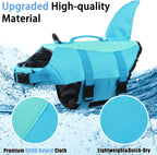 EMUST high buoyancy pet floatation jacket with shark fin