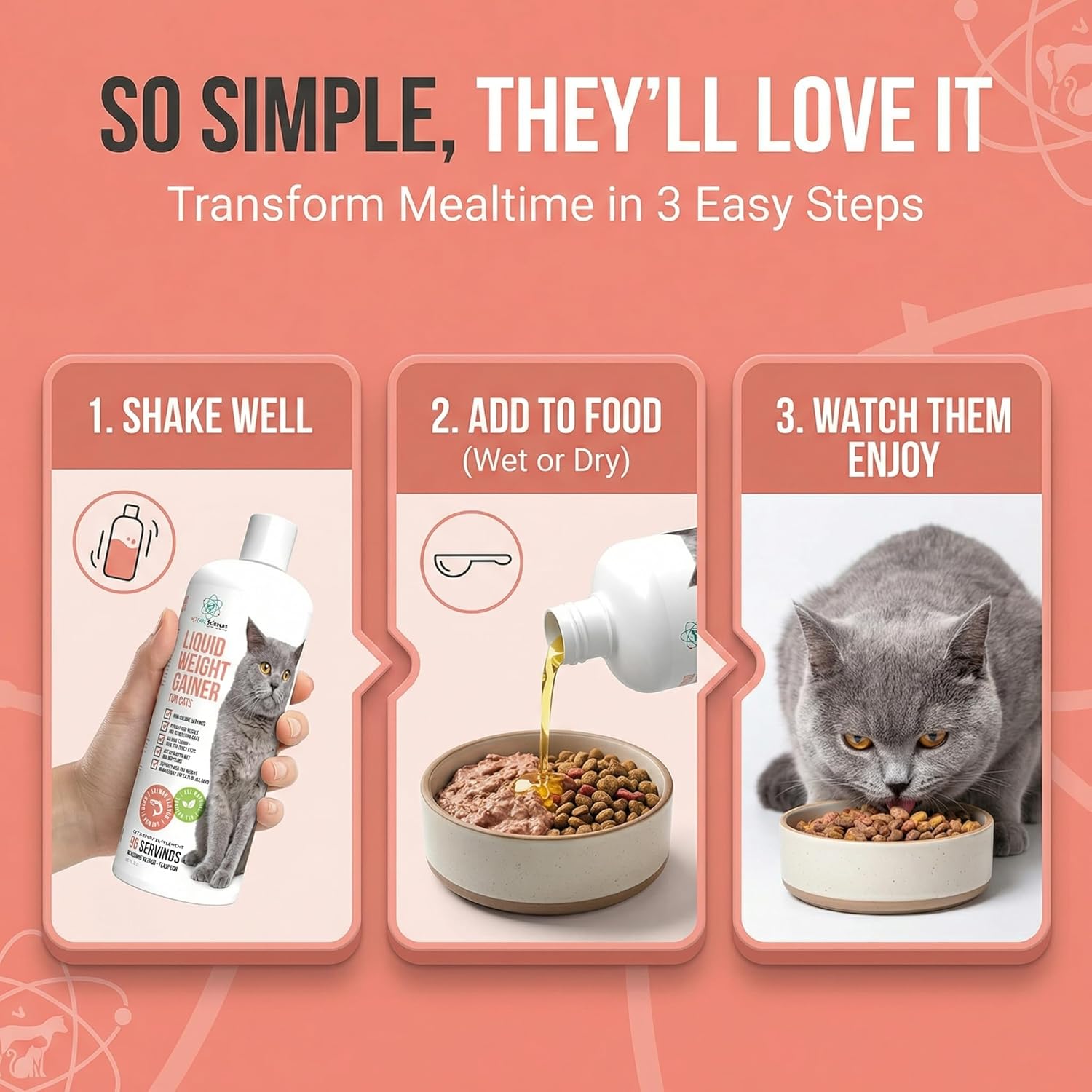 Appetite stimulant for senior and recovering felines packaging back view