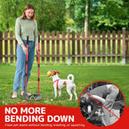 Ormalla detachable long handle pet waste removal tool being assembled over yard grass