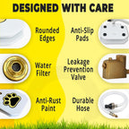 Dog playing with Trio Gato outdoor sprinkler