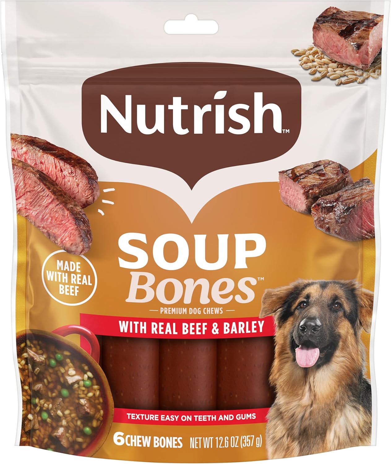 Nutrish Soup Bones Premium Dog Chews with Real Beef and Barley, 11 Chews, Packaging May Vary (Rachael Ray) - Image 10