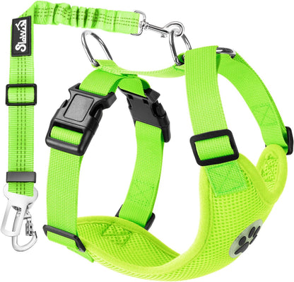 Lukovee Dog Car Harness Seat Belt, Adjustable Mesh Breathable Vest with Elastic Bungee Tether, Soft Padded 2-in-1 Safety Car Harness Seatbelt for Small Medium Large Dogs (Purple,M) - Image 13