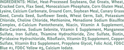 Side view of Wild Harvest bird nutrition packaging
