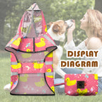 Eiaayer small dog raincoat demonstrating the double layer breathable fabric protection.