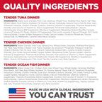 Back of Hill's Science Diet cat food pouch displaying guaranteed analysis and ingredients