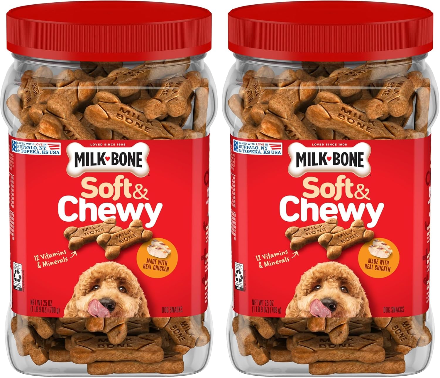 Milk-Bone Soft & Chewy Dog Treats, Made with Real Beef & Filet Mignon, 25 Ounce Canister - Image 15
