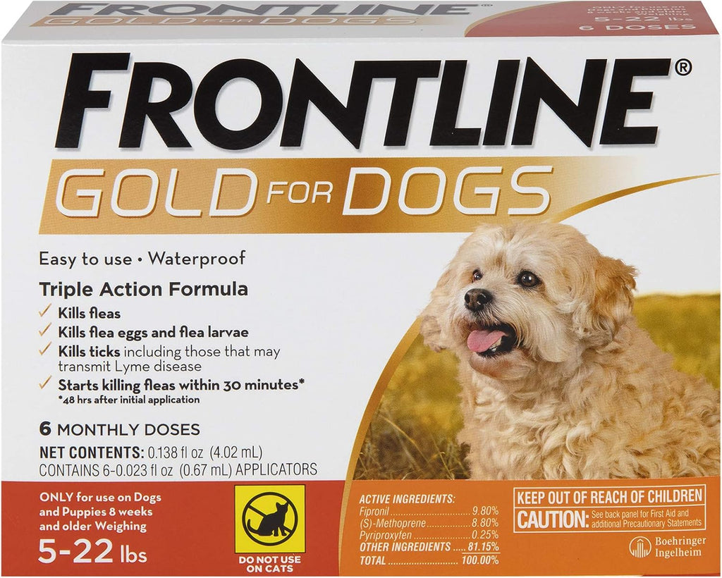 FRONTLINE Gold Flea & Tick Treatment for Small Dogs Up to 5 to 22 lbs., Pack of 3 - Image 11