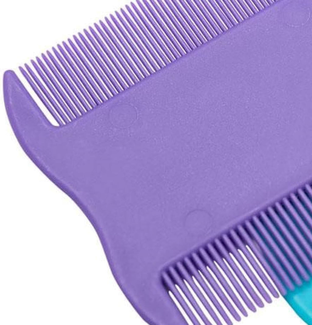 BPA free plastic Paw Brothers flea comb for small dogs and puppies showing both sides of the tool.