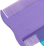 BPA free plastic Paw Brothers flea comb for small dogs and puppies showing both sides of the tool.