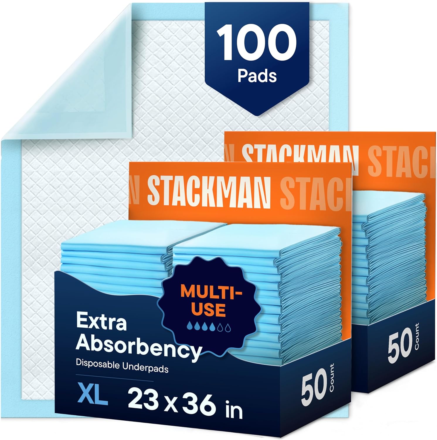 Stack Man Chucks Pads 100 pack front view packaging