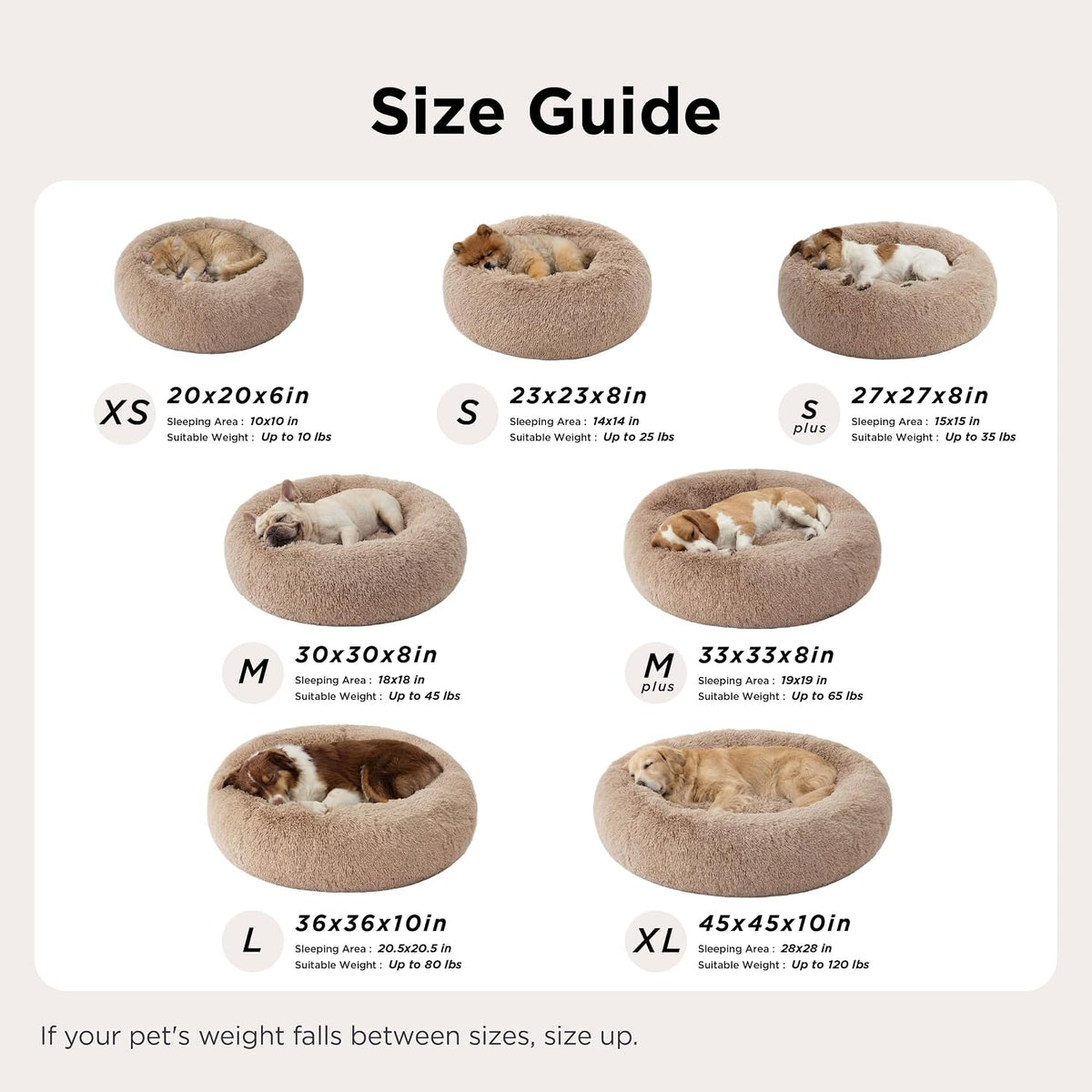 Bedsure camel pet bed interior cushion softness
