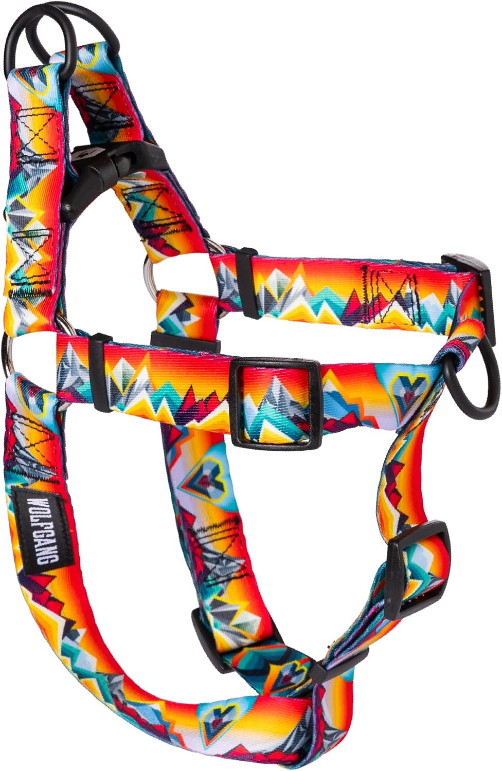 Wolfgang Heavy Duty Adjustable Dog Harness, Pull-Tested to Over 800 lbs for Walking & Training, DigiFloral Print, Large - Image 10