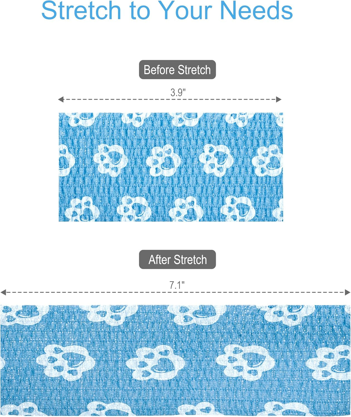 Close up of WePet cohesive bandage texture