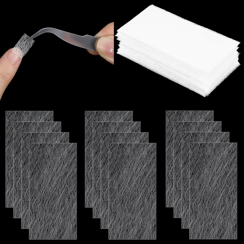 Prasacco silk nail wrap kit front view showing box packaging and tweezers.