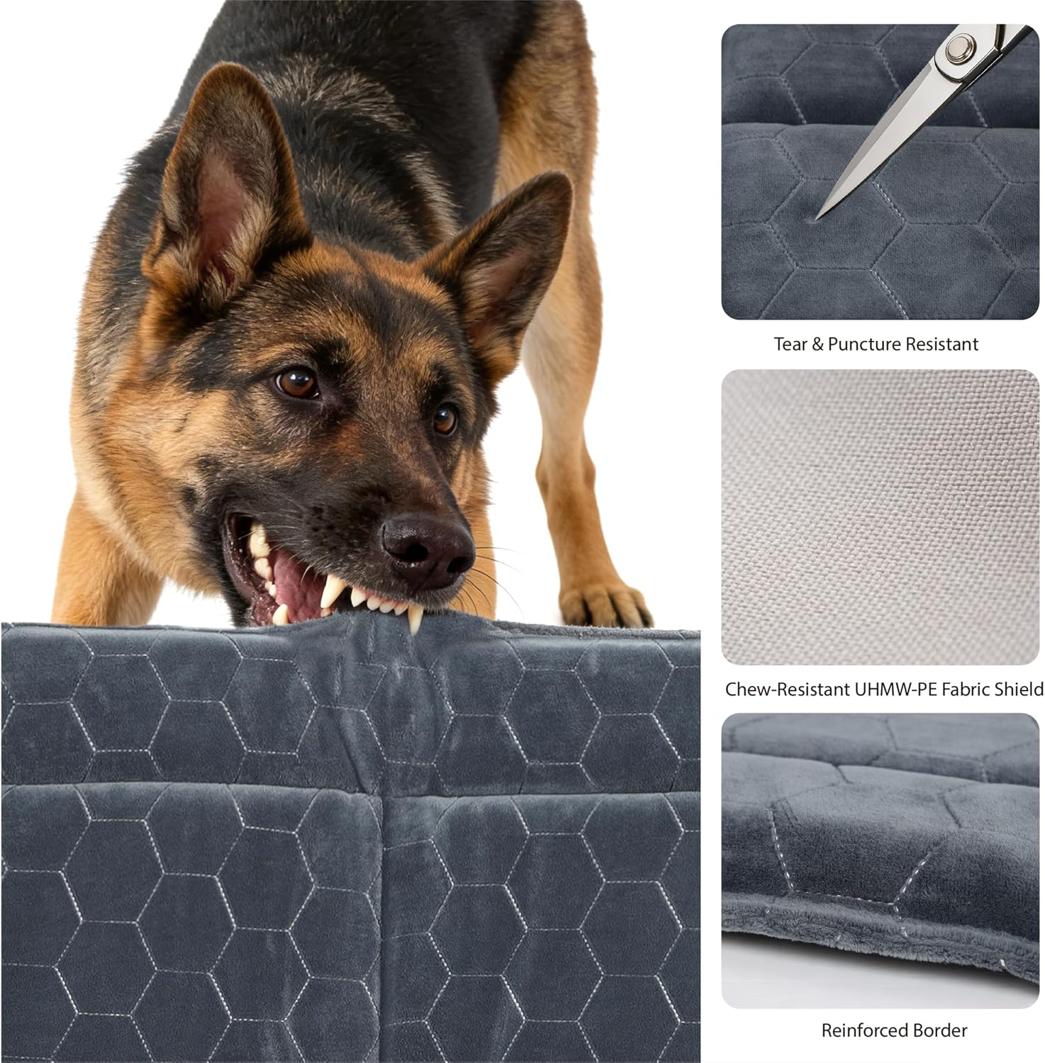 Close up of Zakapaws indestructible dog kennel mat surface
