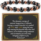 PEALICIOUS Pure Copper Magnetic Bracelet front view for arthritis support