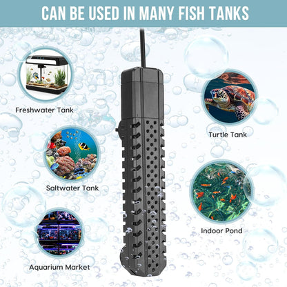 Safety suction cups mounting for ZazaFi aquarium heater