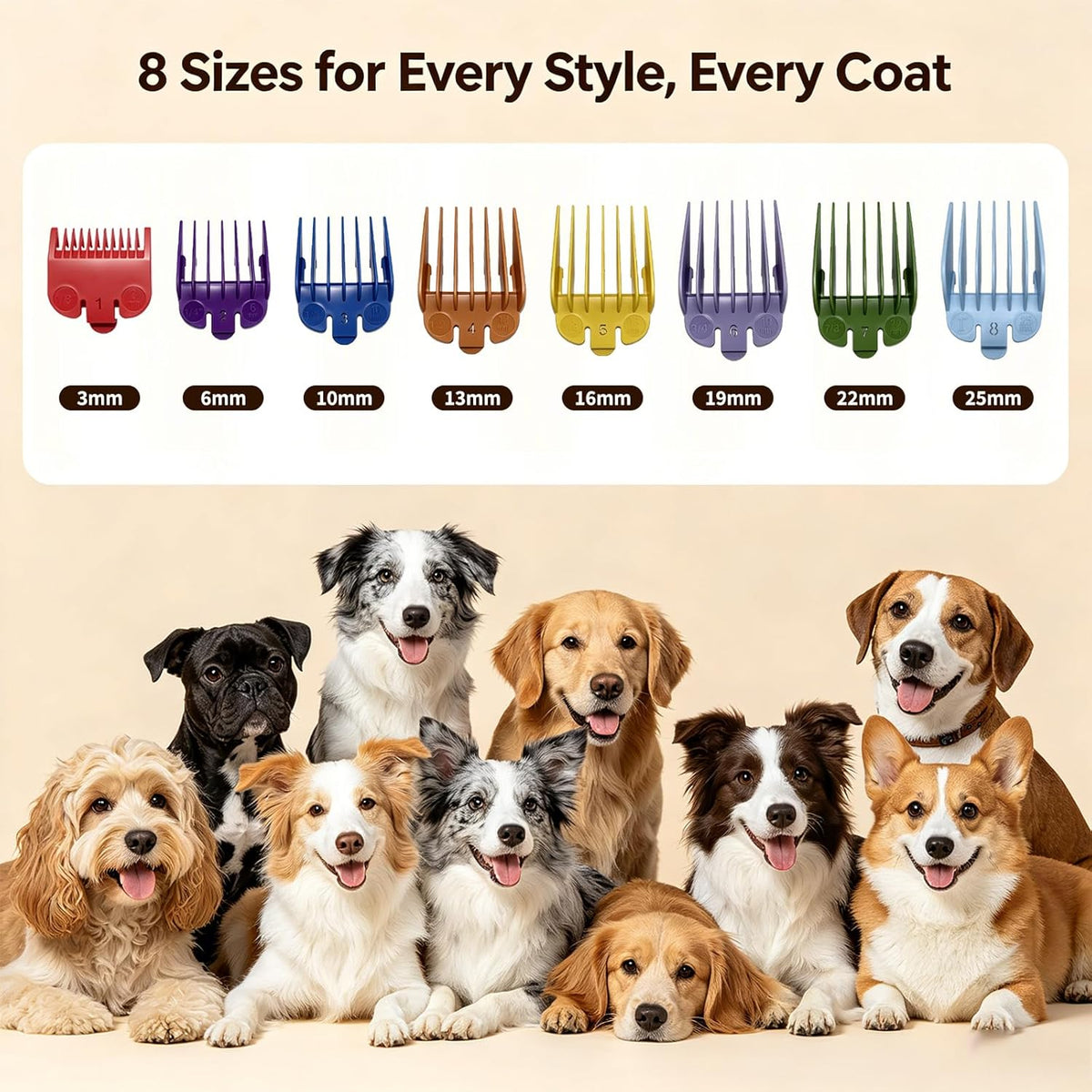 Gooad dog clippers titanium alloy blade close up emphasizing safe rounded tips