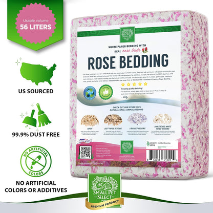 Small Pet Select natural rose bedding for rabbit habitat