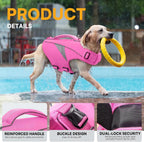 Adjustable nylon straps and quick release buckles on Queenmore dog jacket.