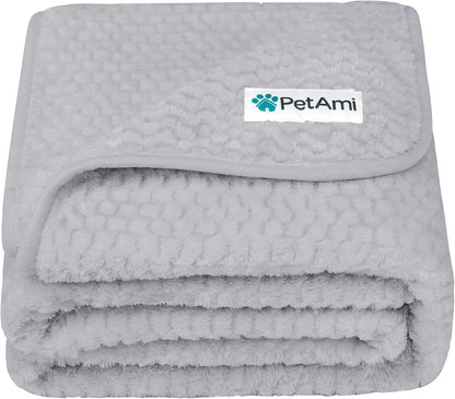 PetAmi Waterproof Dog Blanket, Leakproof XL Pet Blanket for Large Dogs, Furniture Sofa Couch Cover Protector, Fleece Cat Throw Bed Crate Kennel, Reversible Washable Soft Plush, Twin 60x80 Taupe Beige - Image 15