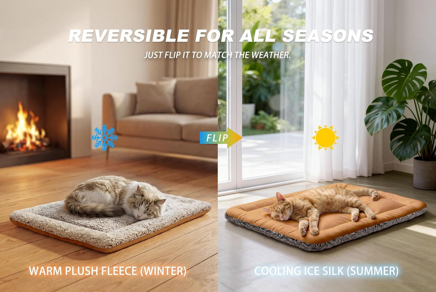 Plush fleece side of Wanpeegoo self-warming pet mat