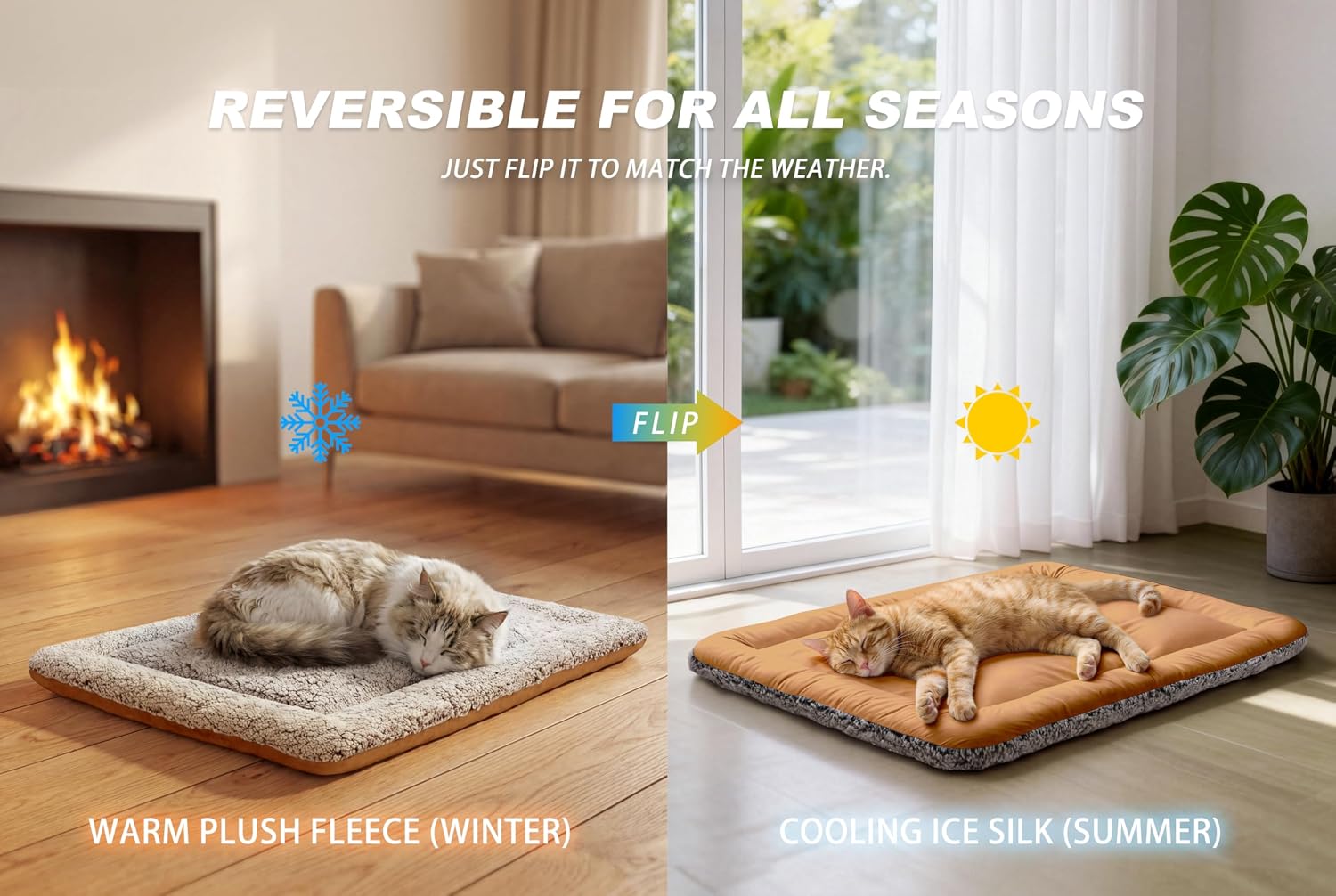 Plush fleece side of Wanpeegoo self-warming pet mat