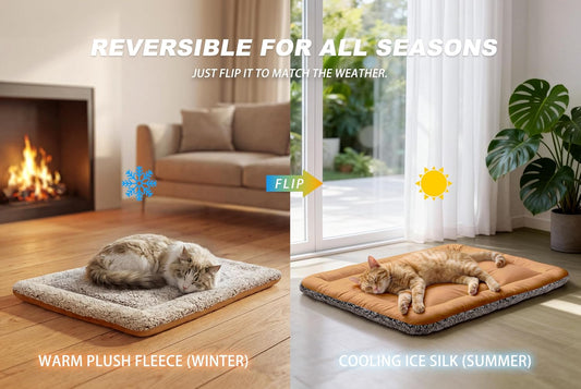 Plush fleece side of Wanpeegoo self-warming pet mat