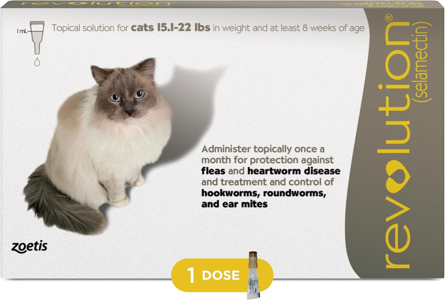 Revolution selamectin cat flea and heartworm treatment